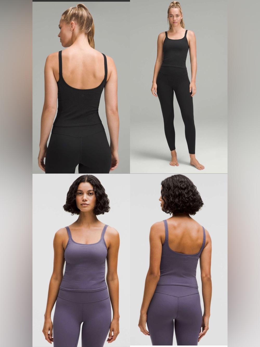 Lululemon Bundle Ebb To Street Scoop-Neck Cropped Tank Tops size 4